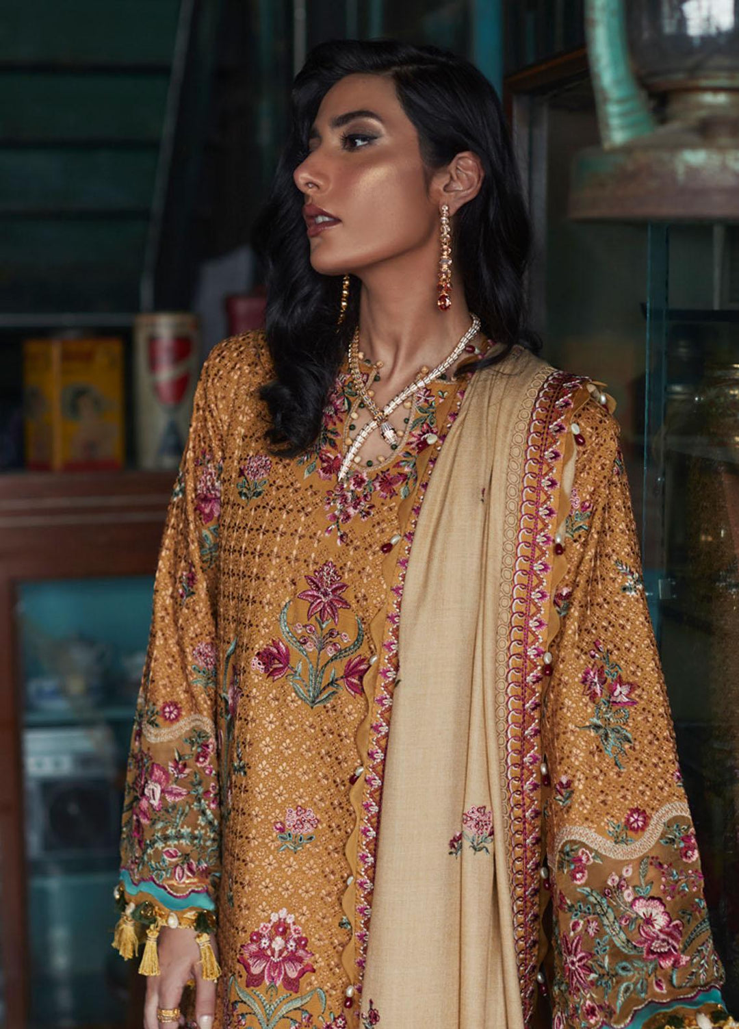Elan Embroidered  Suits Unstitched 3 Piece EL22W EW-22-06 Asareh - Winter Collection