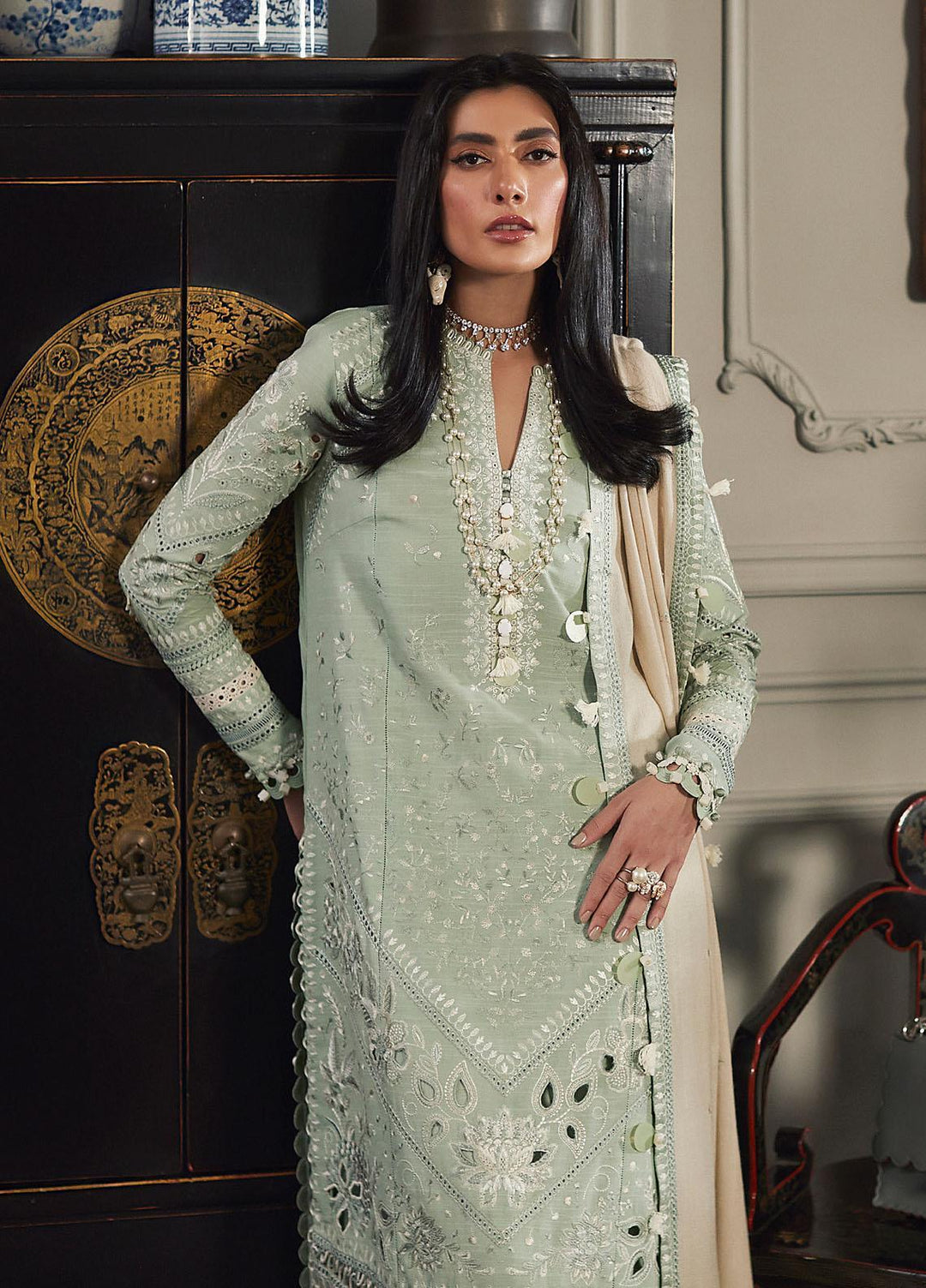 Elan Embroidered  Suits Unstitched 3 Piece EL22W EW-22-08 Ainaz - Winter Collection