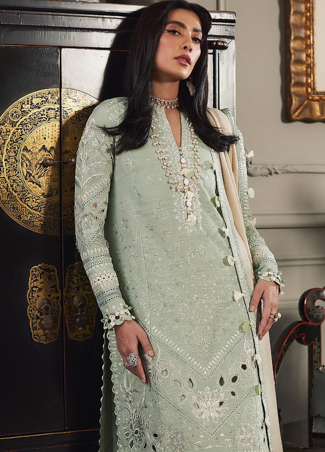 Elan Embroidered  Suits Unstitched 3 Piece EL22W EW-22-08 Ainaz - Winter Collection
