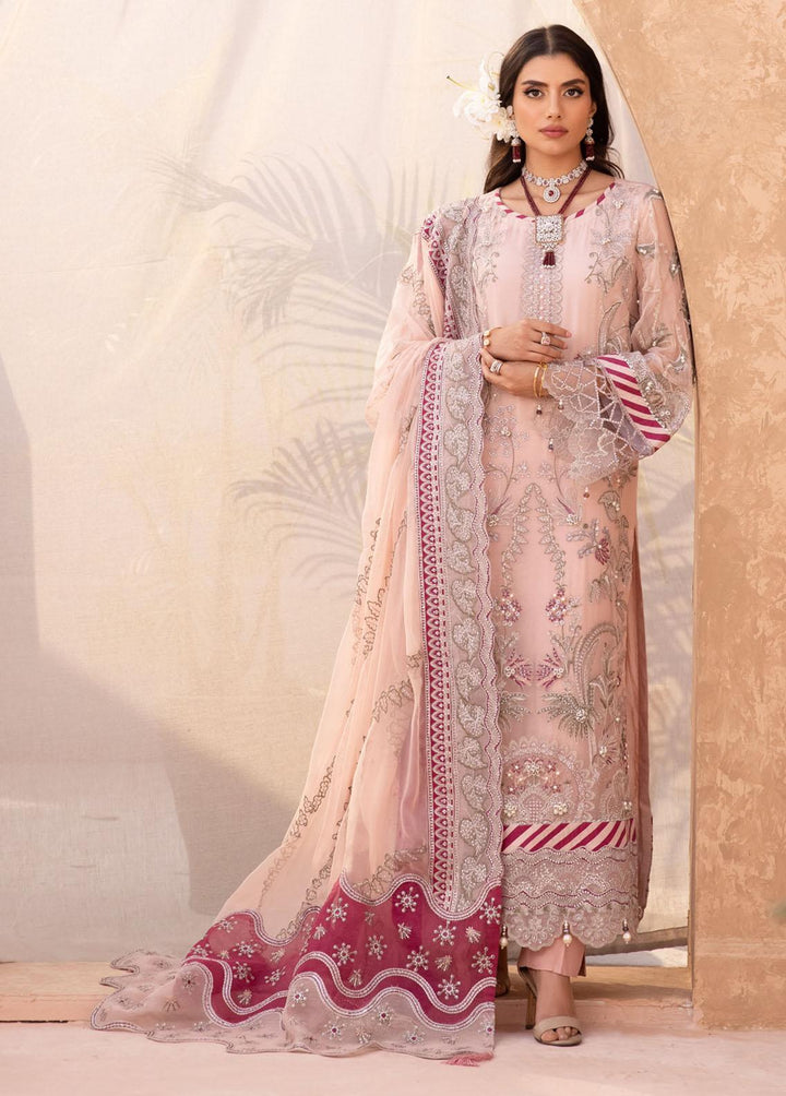 Elanora By Nureh Embroidered Chiffon Suits Unstitched 3 Piece NU23E NEL-21 - Luxury Collection
