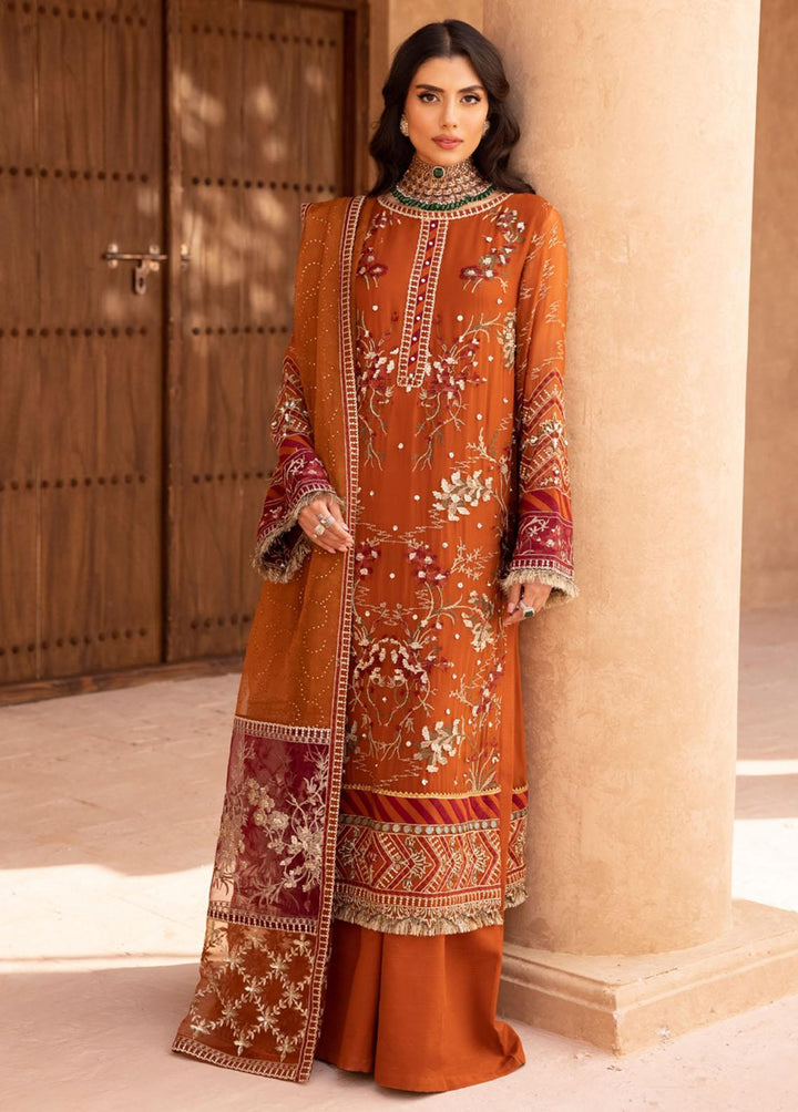 Elanora By Nureh Embroidered Chiffon Suits Unstitched 3 Piece NU23E NEL-22 - Luxury Collection
