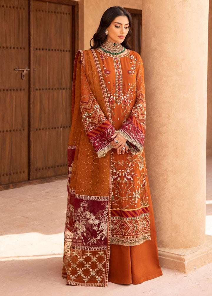 Elanora By Nureh Embroidered Chiffon Suits Unstitched 3 Piece NU23E NEL-22 - Luxury Collection