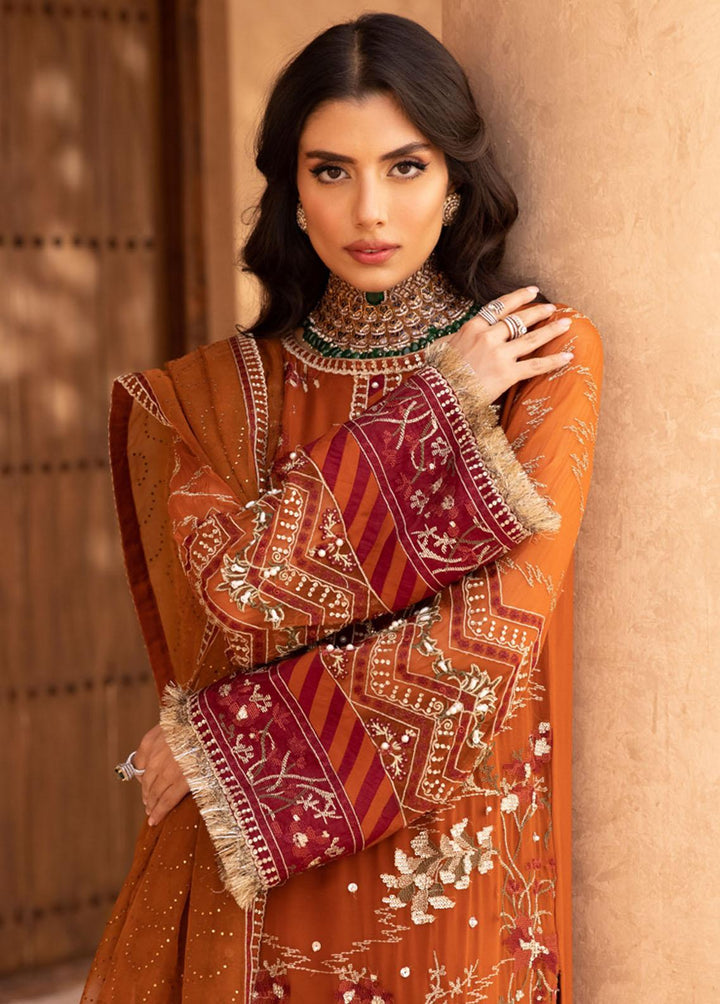 Elanora By Nureh Embroidered Chiffon Suits Unstitched 3 Piece NU23E NEL-22 - Luxury Collection