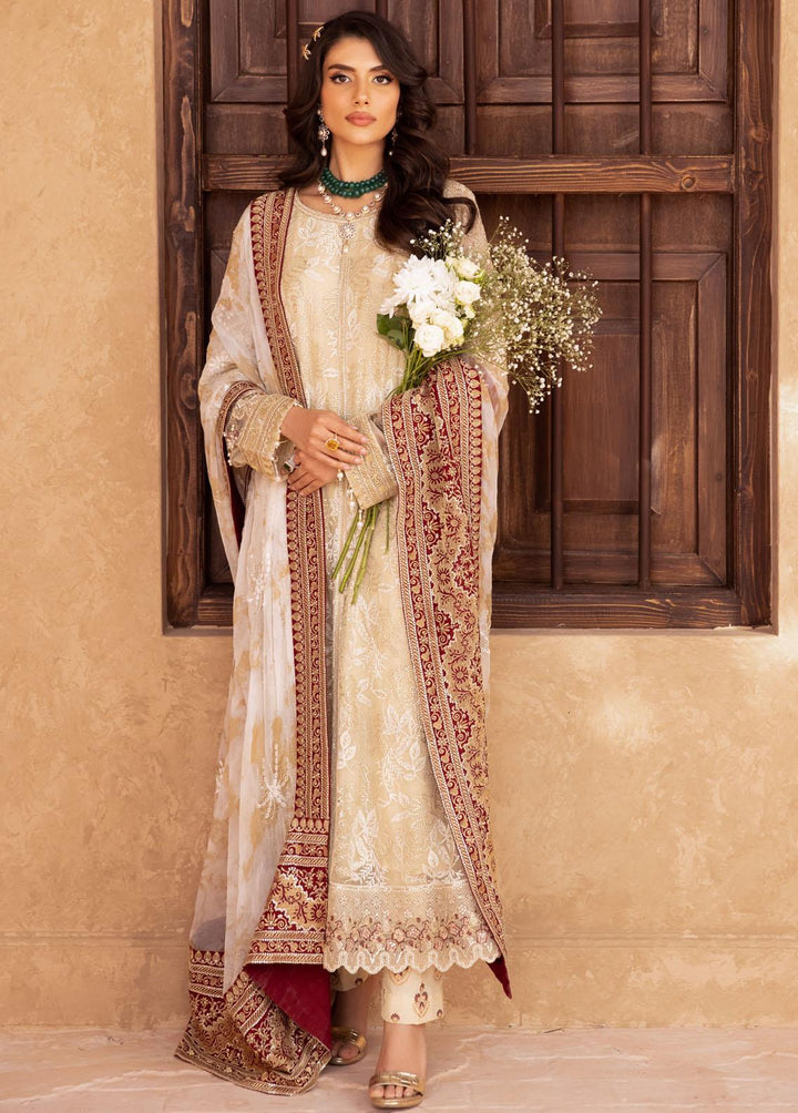 Elanora By Nureh Embroidered Chiffon Suits Unstitched 3 Piece NU23E NEL-23 - Luxury Collection