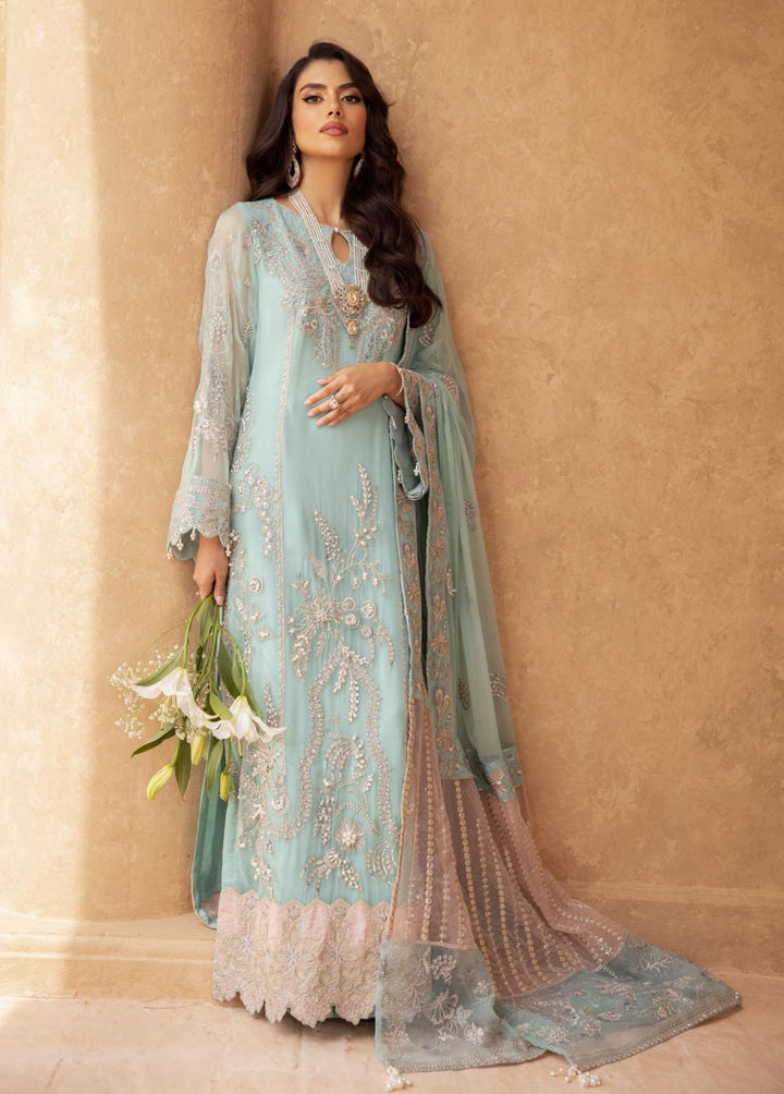 Elanora By Nureh Embroidered Chiffon Suits Unstitched 3 Piece NU23E NEL-24 - Luxury Collection