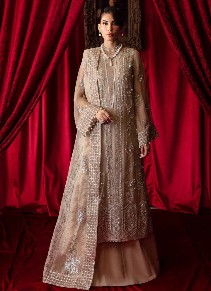 Elanora by Nureh Embroidered Chiffon Suit Unstitched 4 Piece NU24E NEL-48 - Summer Collection
