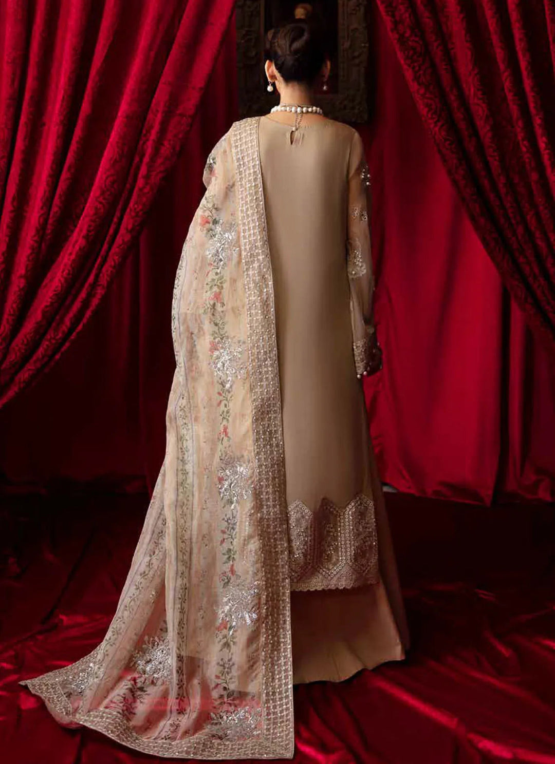 Elanora by Nureh Embroidered Chiffon Suit Unstitched 4 Piece NU24E NEL-48 - Summer Collection
