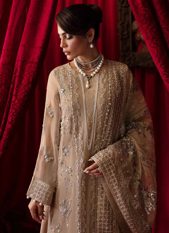 Elanora by Nureh Embroidered Chiffon Suit Unstitched 4 Piece NU24E NEL-48 - Summer Collection