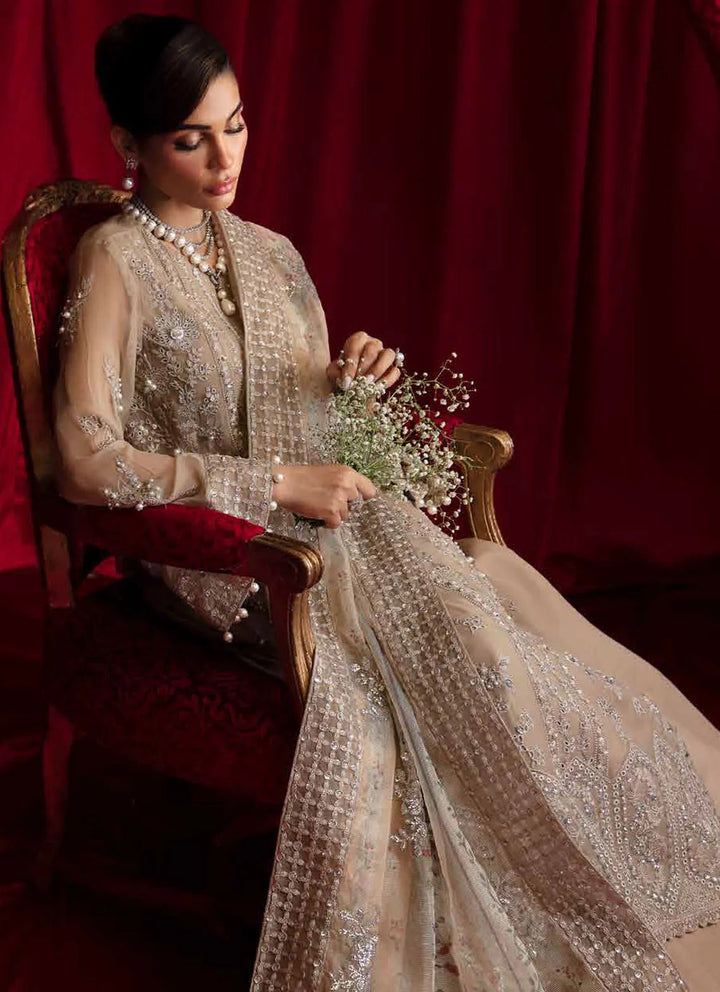 Elanora by Nureh Embroidered Chiffon Suit Unstitched 4 Piece NU24E NEL-48 - Summer Collection