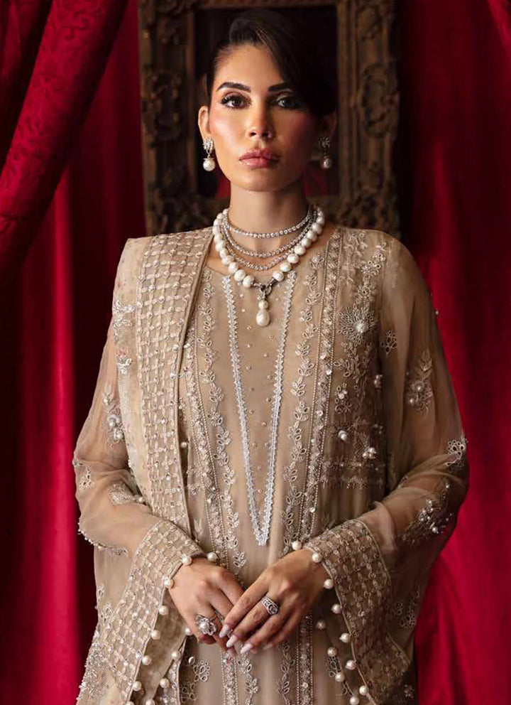 Elanora by Nureh Embroidered Chiffon Suit Unstitched 4 Piece NU24E NEL-48 - Summer Collection