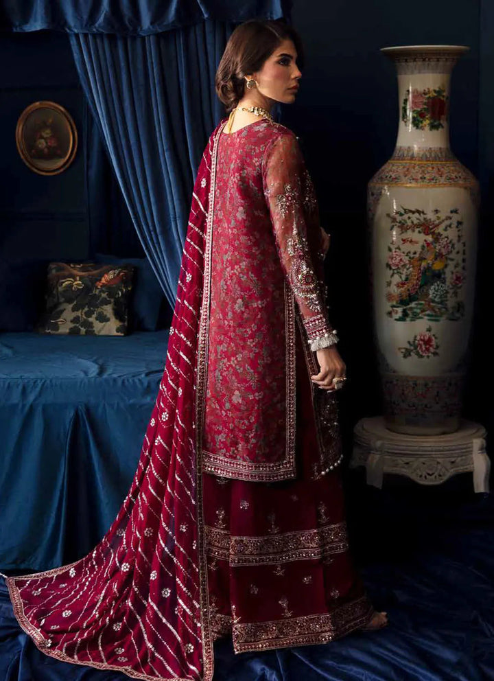 Elanora by Nureh Embroidered Organza Suit Unstitched 4 Piece NU24E NEL-49 - Summer Collection