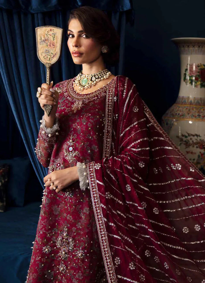 Elanora by Nureh Embroidered Organza Suit Unstitched 4 Piece NU24E NEL-49 - Summer Collection