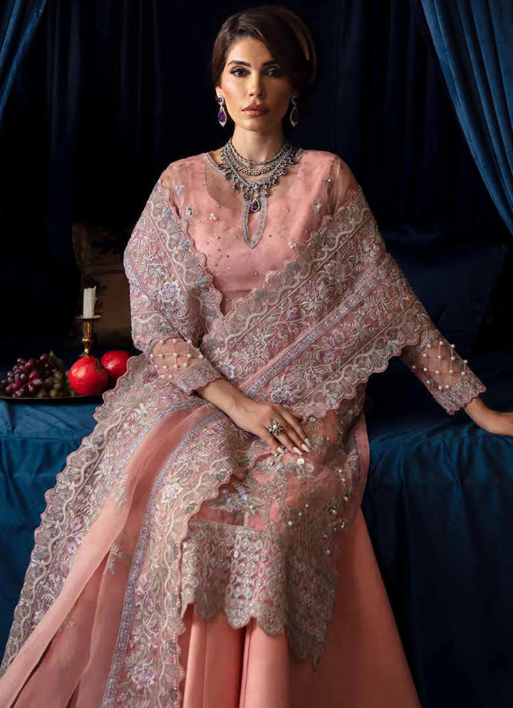 Elanora by Nureh Embroidered Organza Suit Unstitched 4 Piece NU24E NEL-51 - Summer Collection