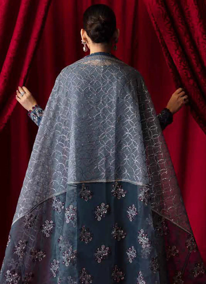 Elanora by Nureh Embroidered Chiffon Suit Unstitched 4 Piece NU24E NEL-52 - Summer Collection