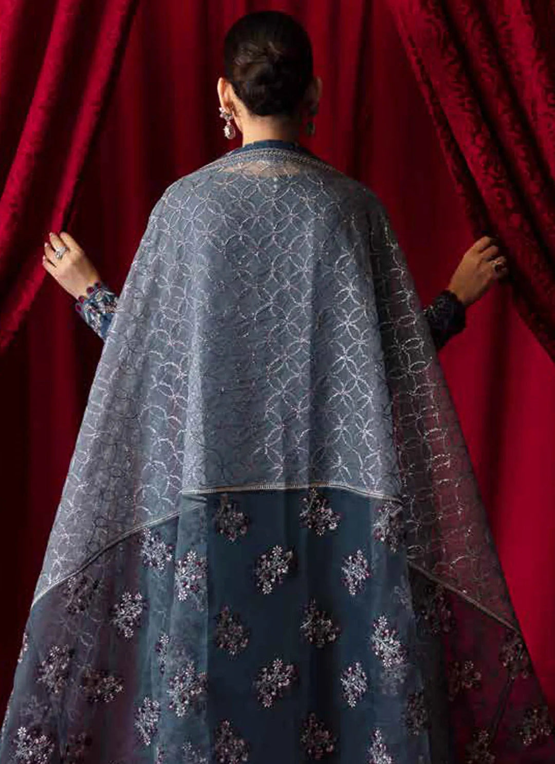 Elanora by Nureh Embroidered Chiffon Suit Unstitched 4 Piece NU24E NEL-52 - Summer Collection