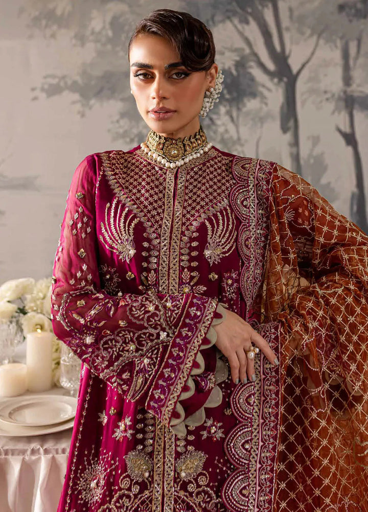 Elanora By Nureh Embroidered Chiffon Suit Unstitched 4 Piece NU24EC NEL-54 - Formal Collection