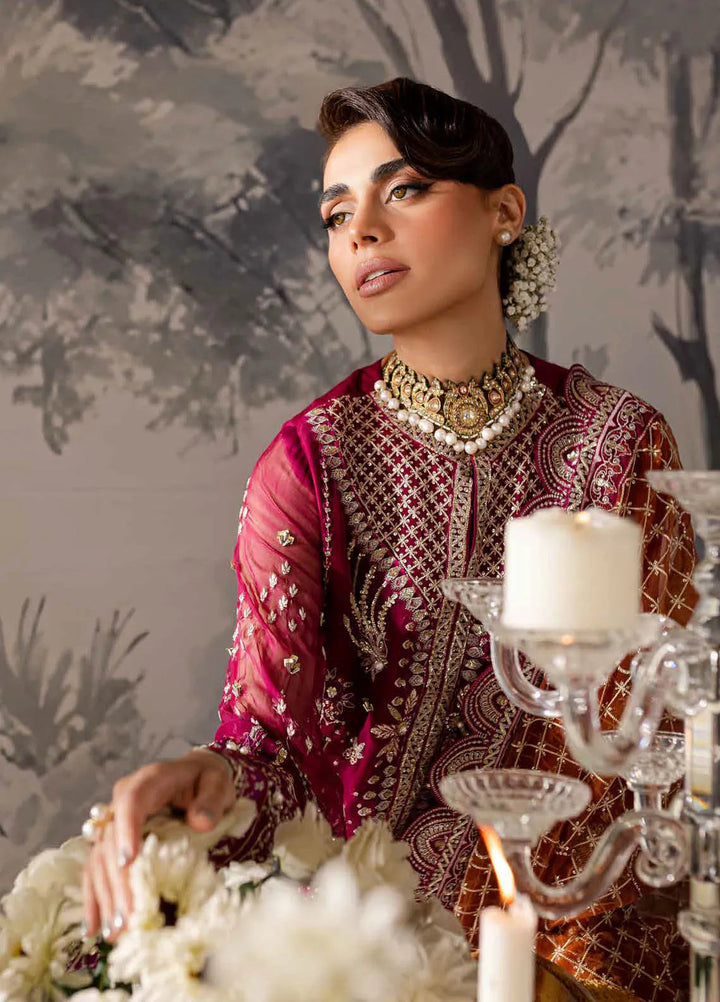 Elanora By Nureh Embroidered Chiffon Suit Unstitched 4 Piece NU24EC NEL-54 - Formal Collection