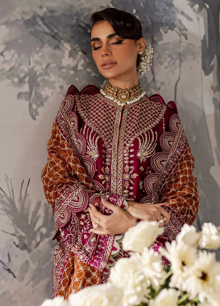 Elanora By Nureh Embroidered Chiffon Suit Unstitched 4 Piece NU24EC NEL-54 - Formal Collection