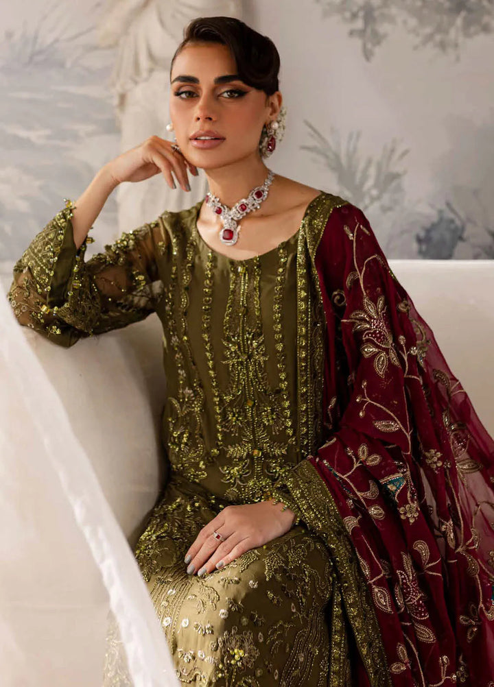 Elanora By Nureh Embroidered Chiffon Suit Unstitched 4 Piece NU24EC NEL-56 - Formal Collection