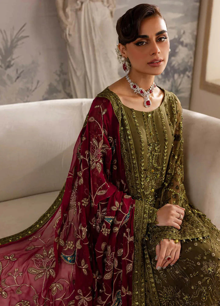 Elanora By Nureh Embroidered Chiffon Suit Unstitched 4 Piece NU24EC NEL-56 - Formal Collection