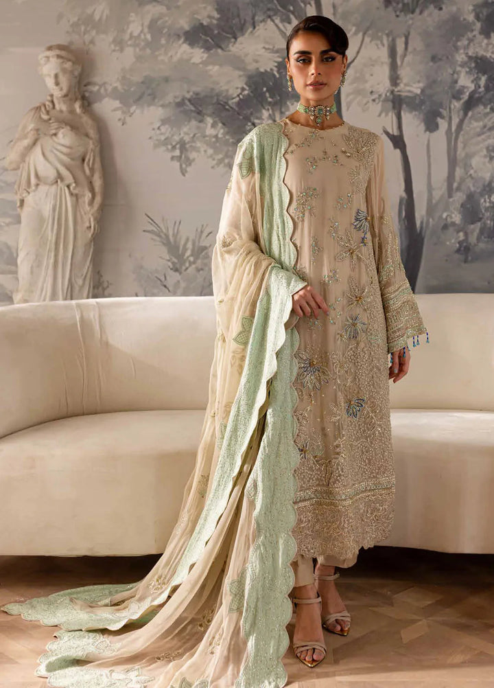 Elanora By Nureh Embroidered Chiffon Suit Unstitched 4 Piece NU24EC NEL-58 - Formal Collection