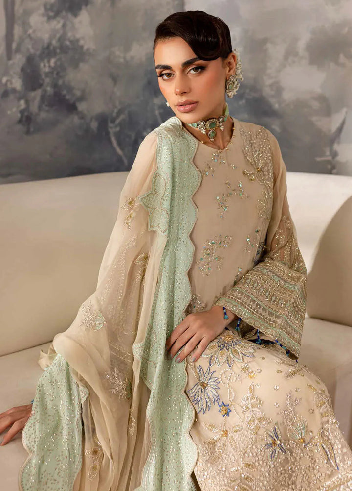 Elanora By Nureh Embroidered Chiffon Suit Unstitched 4 Piece NU24EC NEL-58 - Formal Collection