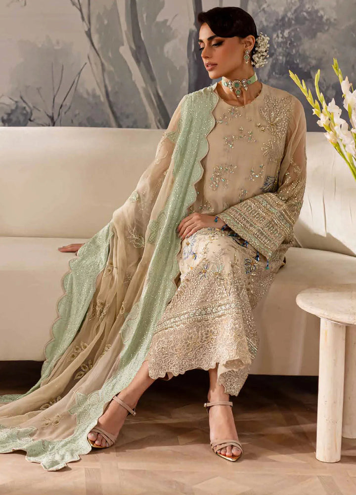 Elanora By Nureh Embroidered Chiffon Suit Unstitched 4 Piece NU24EC NEL-58 - Formal Collection