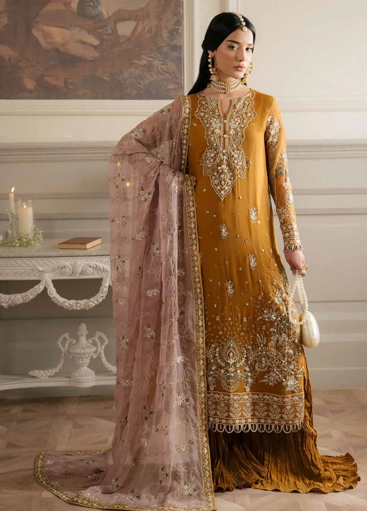 Elanora by Nureh Embroidered Chiffon Suit Unstitched 4 Piece NU24NLC NEL-61 - Luxury Collection