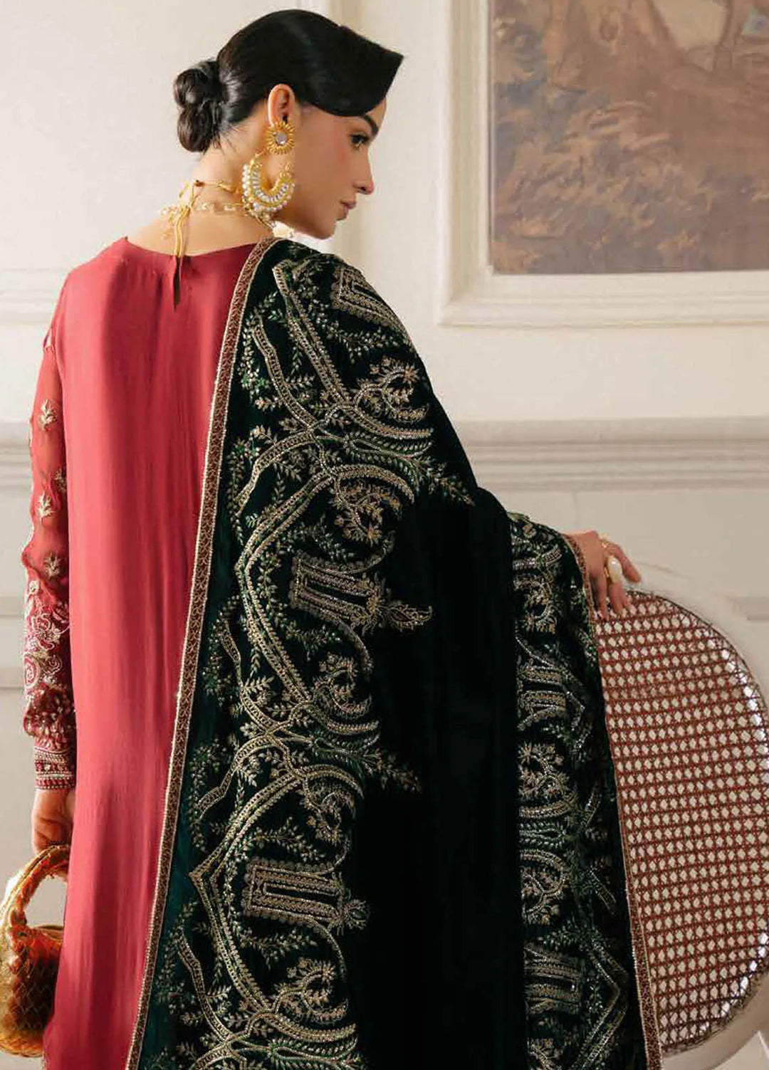 Elanora by Nureh Embroidered Chiffon Suit Unstitched 4 Piece NU24NLC NEL-62 - Luxury Collection