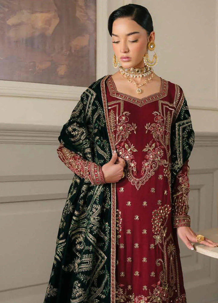 Elanora by Nureh Embroidered Chiffon Suit Unstitched 4 Piece NU24NLC NEL-62 - Luxury Collection