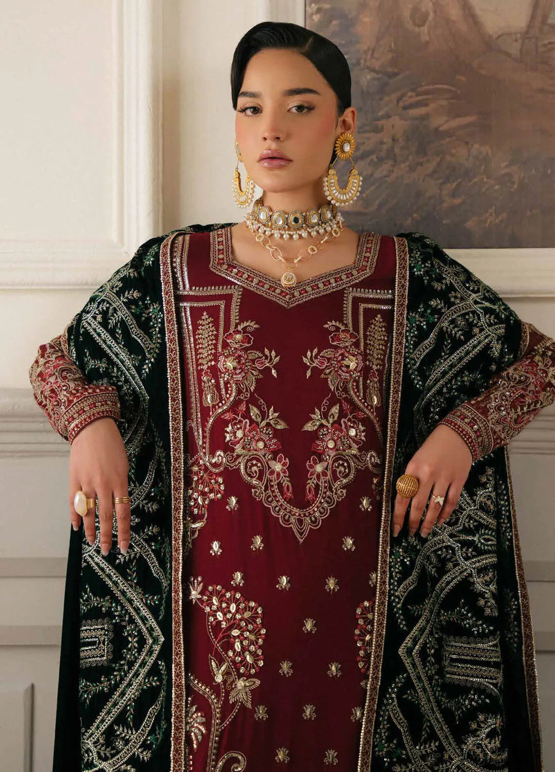 Elanora by Nureh Embroidered Chiffon Suit Unstitched 4 Piece NU24NLC NEL-62 - Luxury Collection