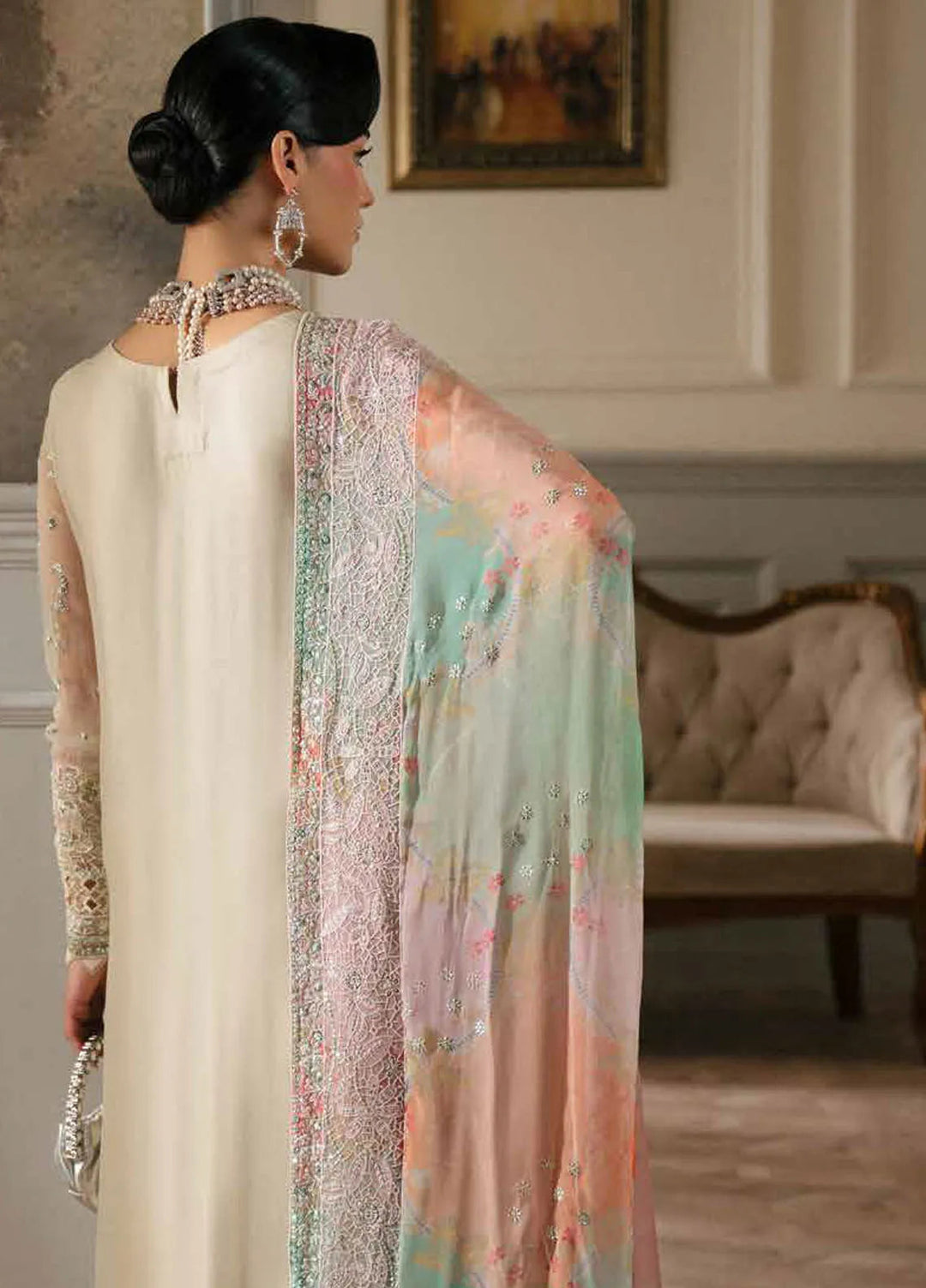 Elanora by Nureh Embroidered Chiffon Suit Unstitched 4 Piece NU24NLC NEL-63 - Luxury Collection