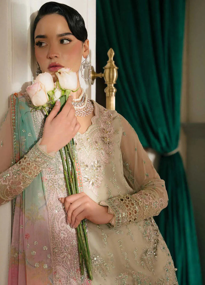 Elanora by Nureh Embroidered Chiffon Suit Unstitched 4 Piece NU24NLC NEL-63 - Luxury Collection