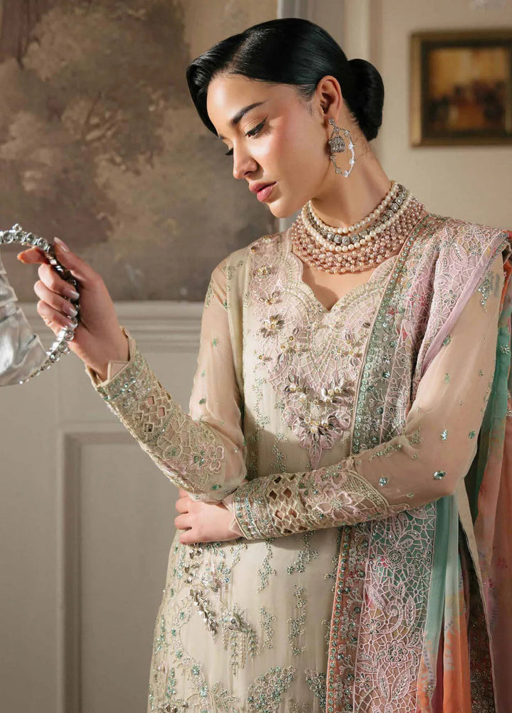 Elanora by Nureh Embroidered Chiffon Suit Unstitched 4 Piece NU24NLC NEL-63 - Luxury Collection