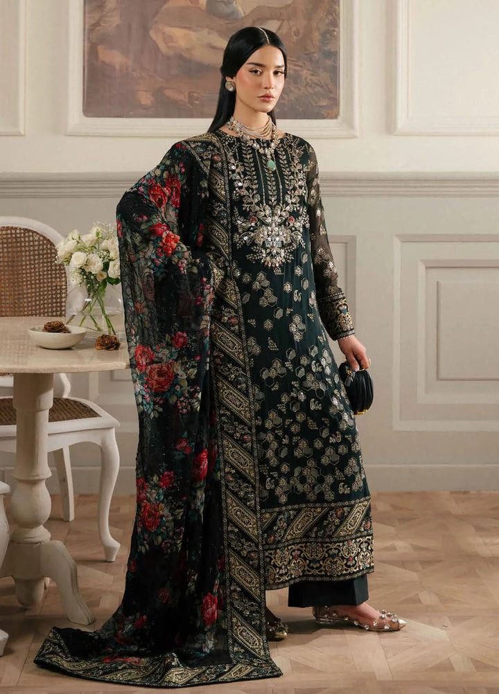 Elanora by Nureh Embroidered Chiffon Suit Unstitched 4 Piece NU24NLC NEL-64 - Luxury Collection