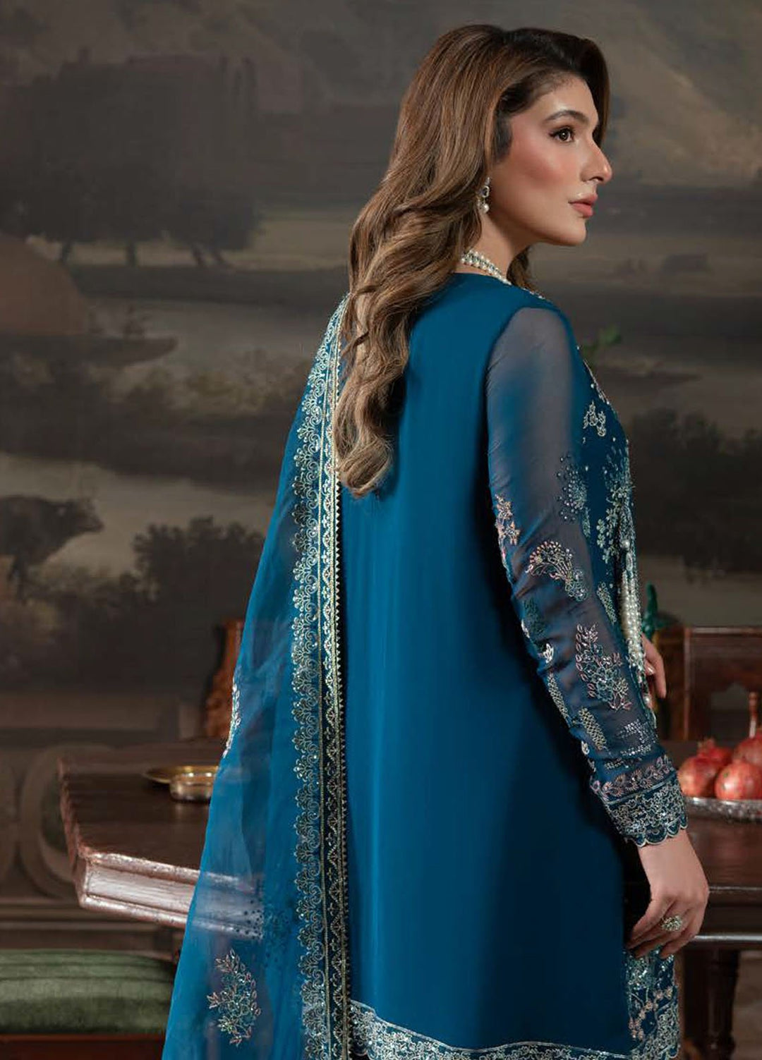 Elanora by Nureh Embroidered Chiffon Suits Unstitched 3 Piece NU25ELC NEL-67 - Luxury Collection