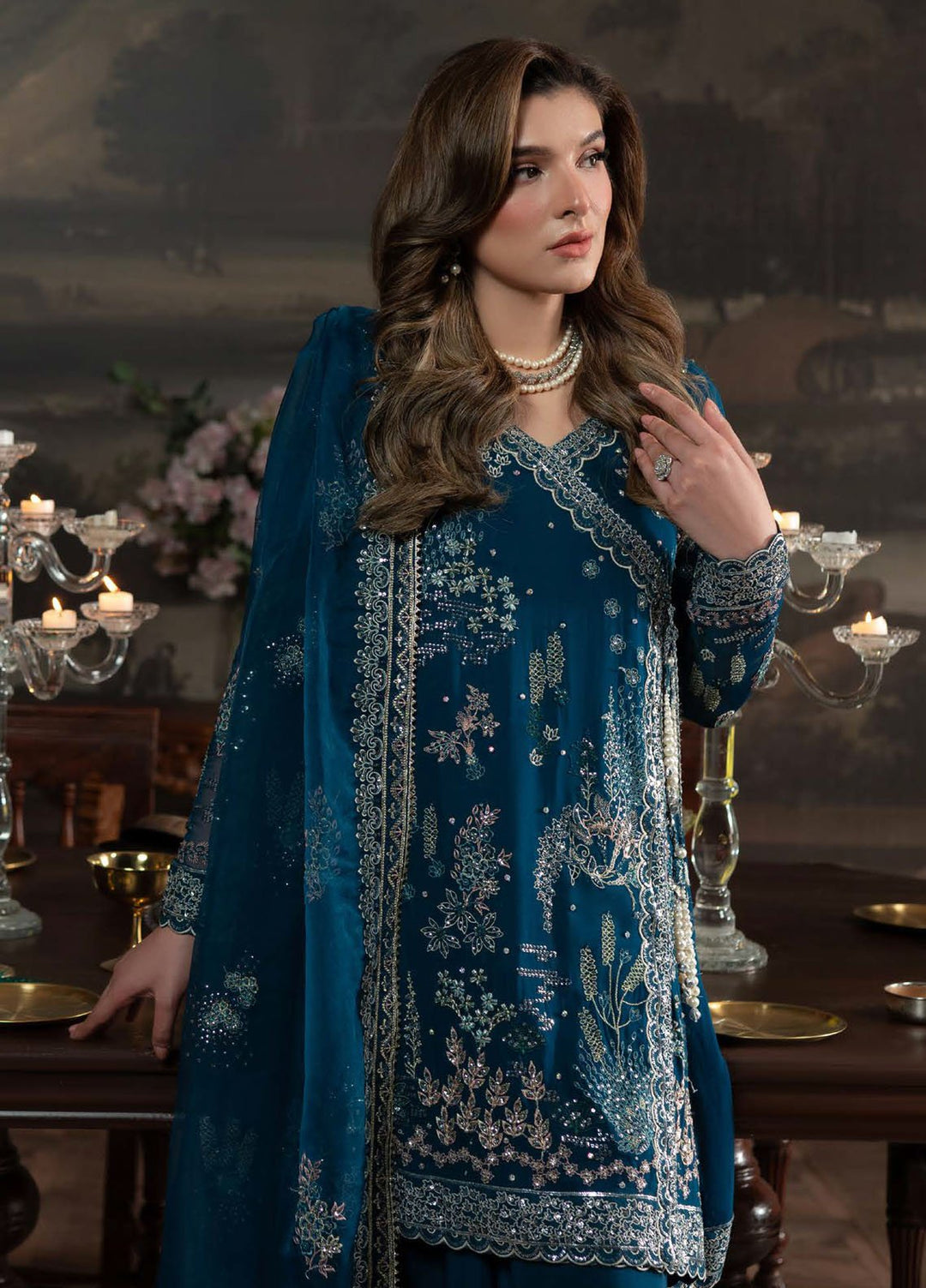 Elanora by Nureh Embroidered Chiffon Suits Unstitched 3 Piece NU25ELC NEL-67 - Luxury Collection