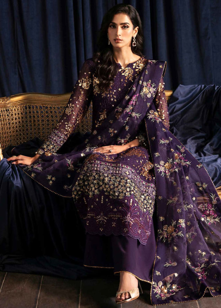 Elanora by Nureh Embroidered Chiffon Suits Unstitched 4 Piece NU24EL NEL-45 - Formals Collection