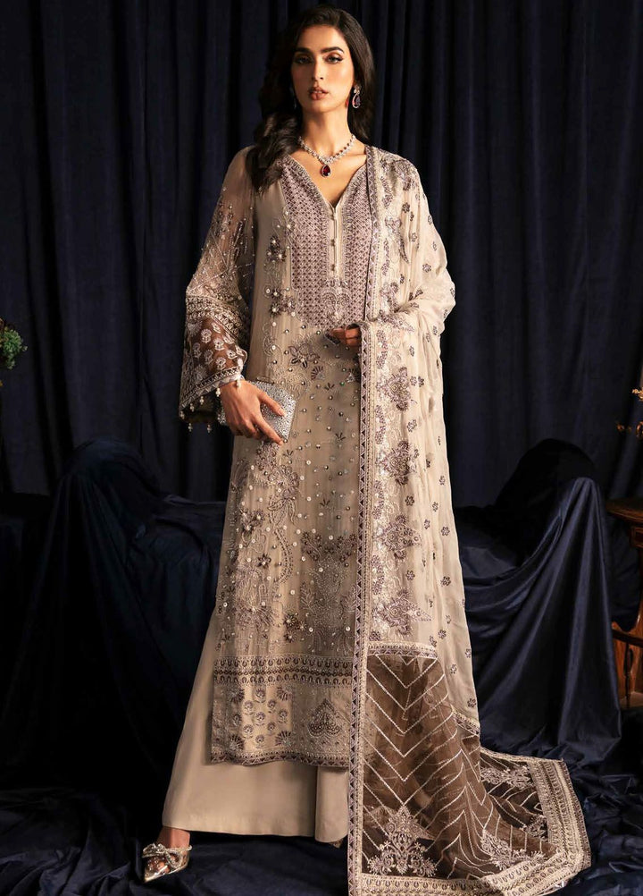 Elanora by Nureh Embroidered Chiffon Suits Unstitched 4 Piece NU24EL NEL-46 - Formals Collection