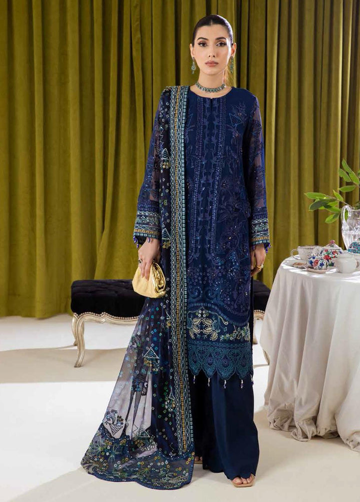 Elanora By Nureh Embroidered Chiffon Suits Unstitched 3 Piece NU22EC NEL- 06 - Luxury Collection