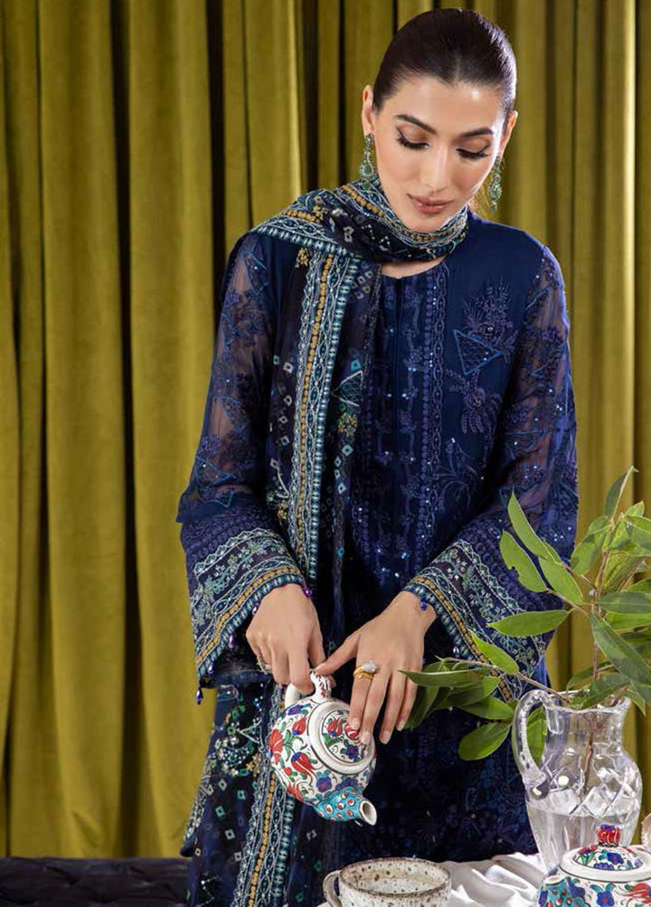 Elanora By Nureh Embroidered Chiffon Suits Unstitched 3 Piece NU22EC NEL- 06 - Luxury Collection