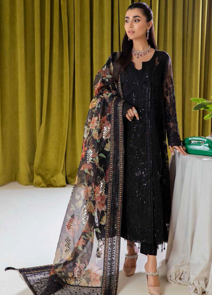 Elanora By Nureh Embroidered Chiffon Suits Unstitched 3 Piece NU22EC NEL- 08 - Luxury Collection
