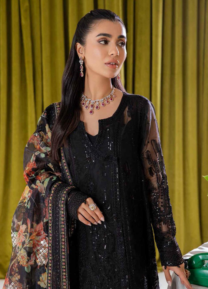 Elanora By Nureh Embroidered Chiffon Suits Unstitched 3 Piece NU22EC NEL- 08 - Luxury Collection