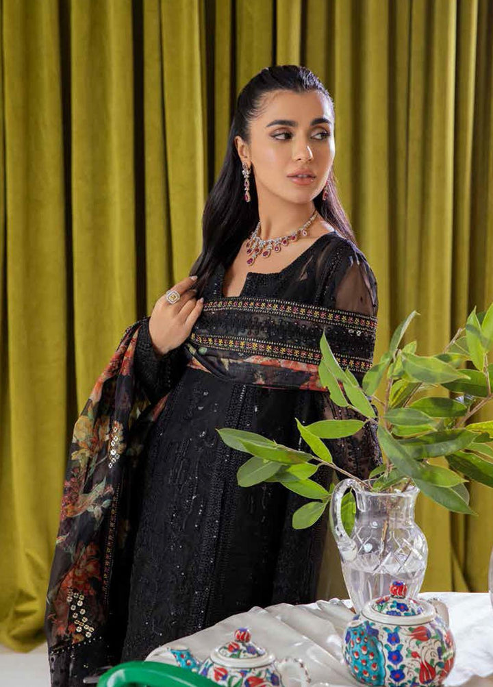 Elanora By Nureh Embroidered Chiffon Suits Unstitched 3 Piece NU22EC NEL- 08 - Luxury Collection