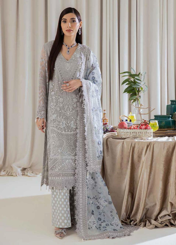 Elanora By Nureh Embroidered Chiffon Suits Unstitched 3 Piece NU22EC NEL- 09 - Luxury Collection