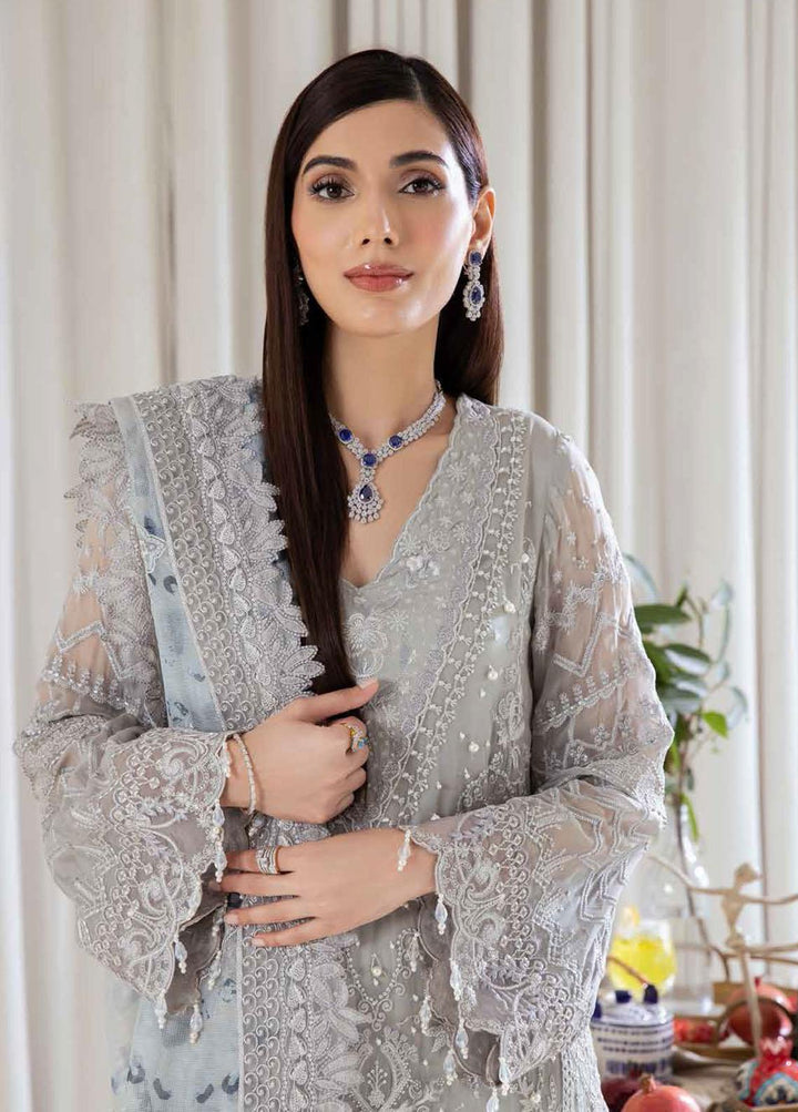 Elanora By Nureh Embroidered Chiffon Suits Unstitched 3 Piece NU22EC NEL- 09 - Luxury Collection