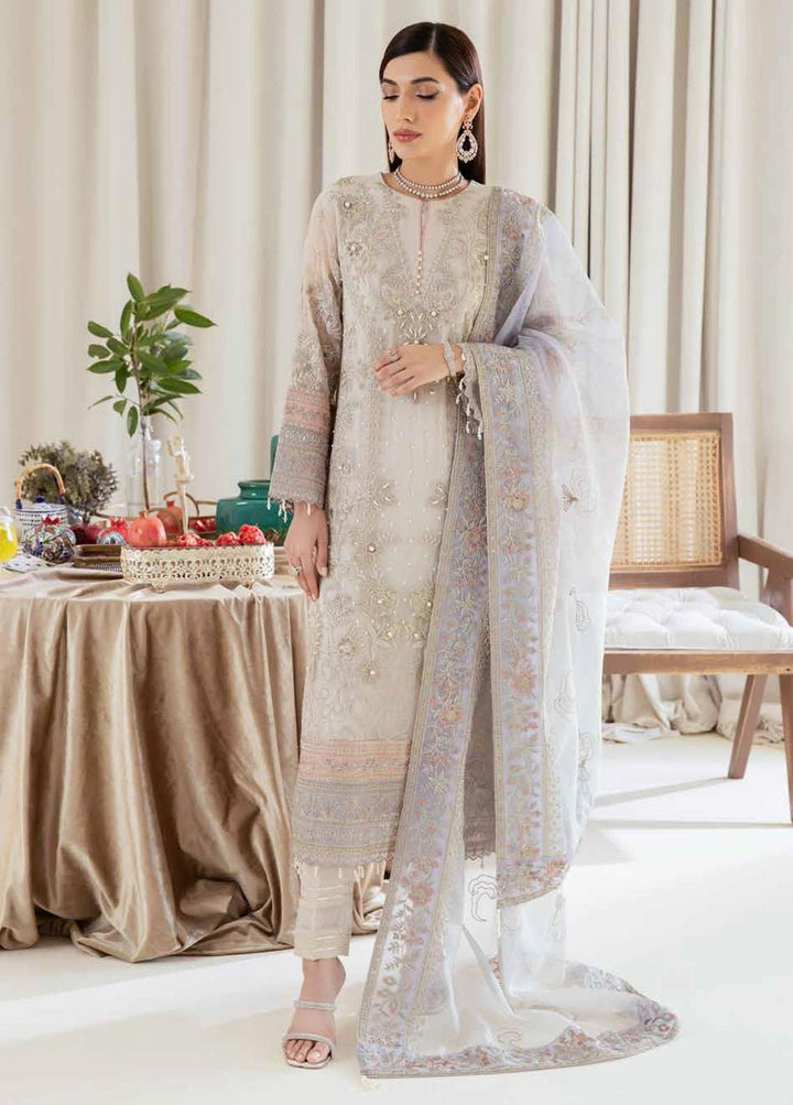 Elanora By Nureh Embroidered Chiffon Suits Unstitched 3 Piece NU22EC NEL- 10 - Luxury Collection