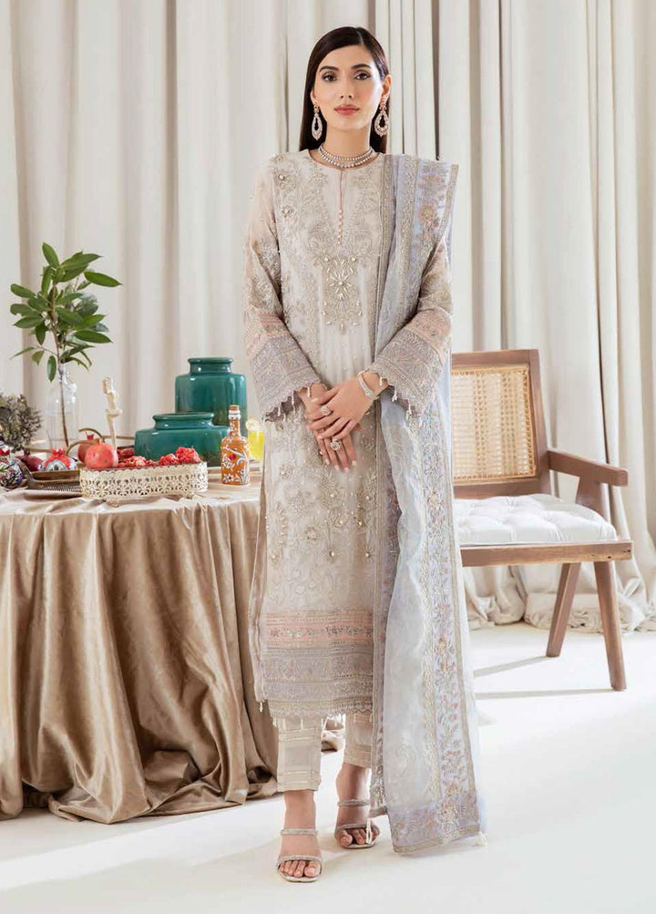 Elanora By Nureh Embroidered Chiffon Suits Unstitched 3 Piece NU22EC NEL- 10 - Luxury Collection
