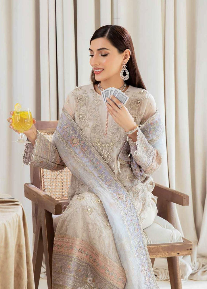 Elanora By Nureh Embroidered Chiffon Suits Unstitched 3 Piece NU22EC NEL- 10 - Luxury Collection