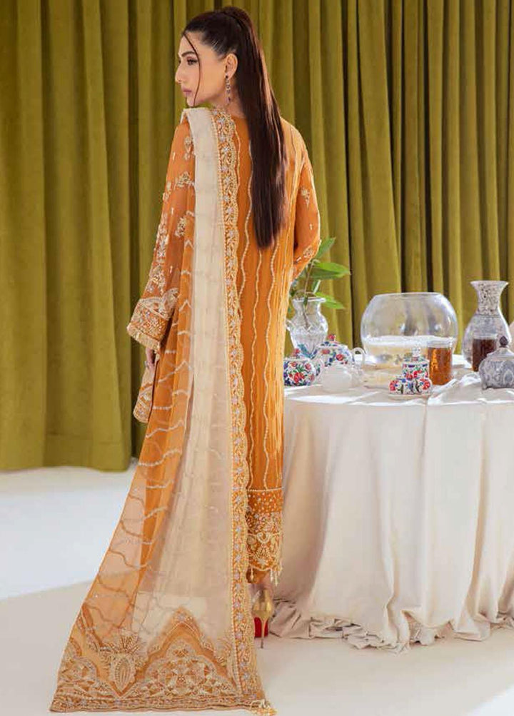 Elanora By Nureh Embroidered Chiffon Suits Unstitched 3 Piece NU22EC NEL- 11 - Luxury Collection